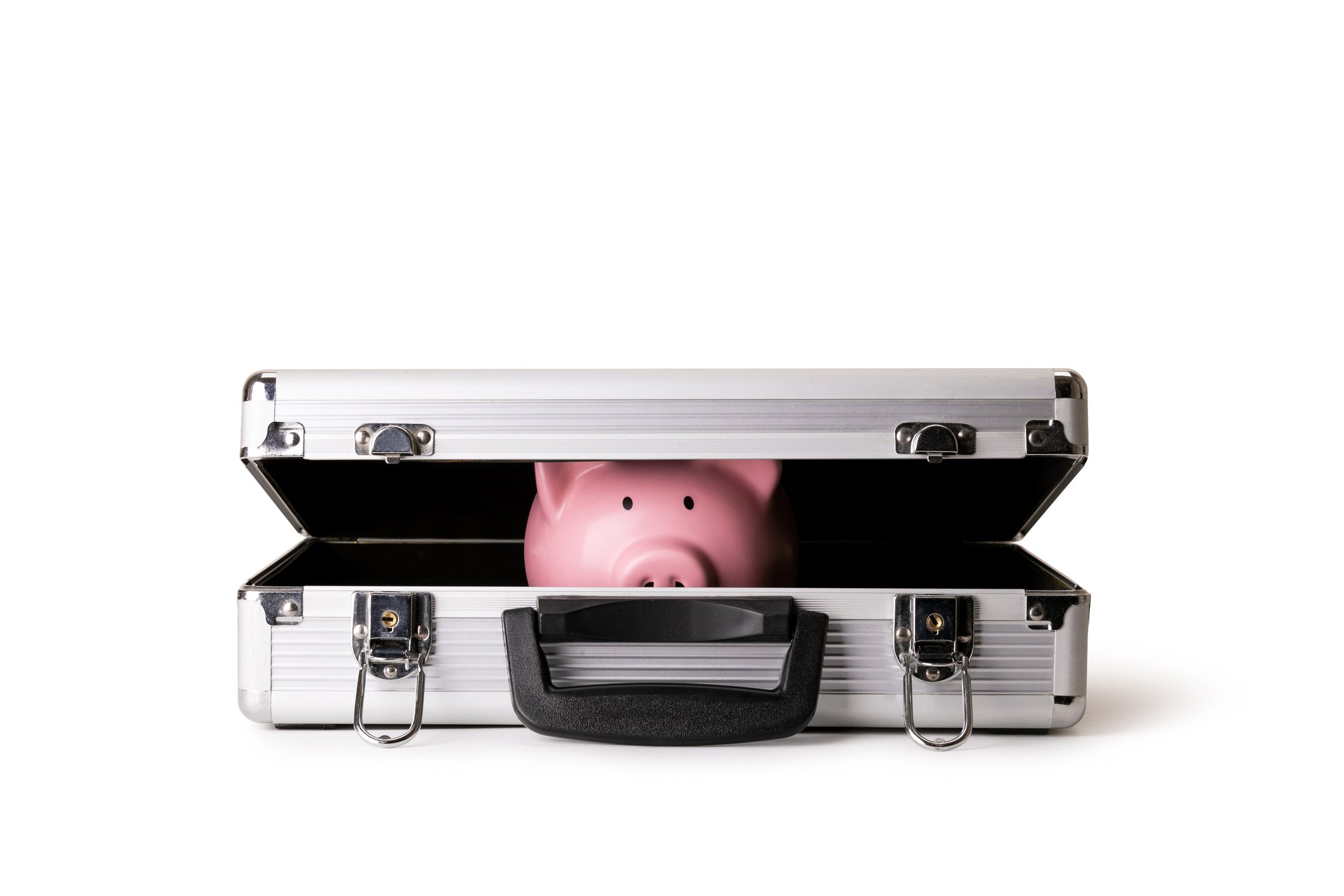 piggy bank in briefcase